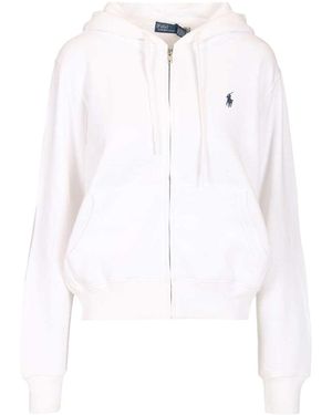 Polo Ralph Lauren Full-Zip Drawstring Hoodie - White