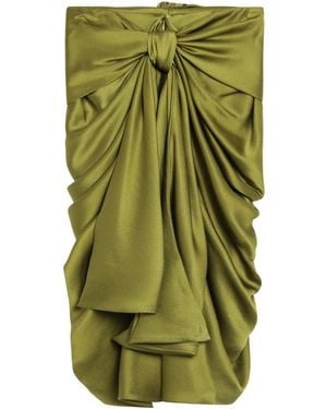 Chloé Draped Silk Skirt - Green