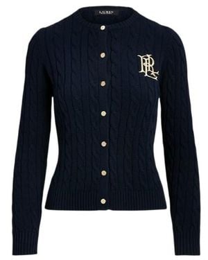 Ralph Lauren Long-Sleeve Knitted Cardigan - Blue