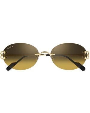 Cartier Rimless Round Sunglasses - Multicolour
