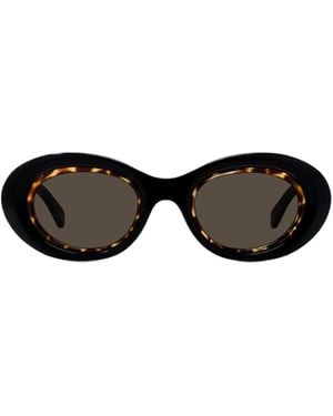 Loewe Oval Frame Sunglasses - Black