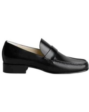 Phoebe Philo Square-Toe Loafers - Black