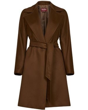 Max Mara Studio Mstdravenna Belted Coat - Brown