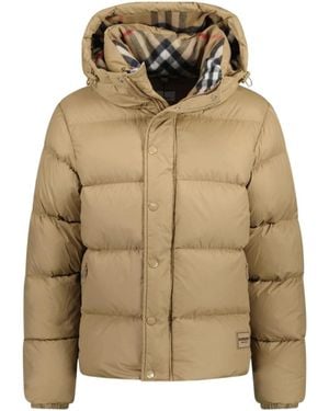 Burberry Long-Sleeved Down Jacket - Natural