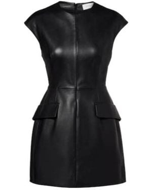 Sportmax Terfrite Leather Minidress - Black