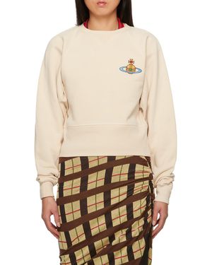 Vivienne Westwood Orb-Embroidered Cotton Sweatshirt - Natural