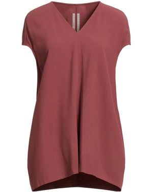Rick Owens Simple Solid-Colored V-Neck Short-Sleeve Top