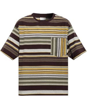 Dries Van Noten Striped Cotton T-Shirt - Multicolour