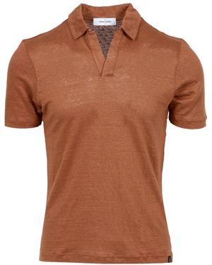 Gran Sasso Short-Sleeved Lapel T-Shirt - Brown