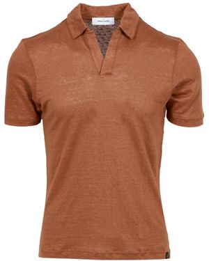 Gran Sasso Short-Sleeved Lapel T-Shirt - Brown