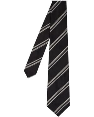 Paul Smith Striped Tie - Black
