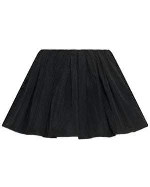 JW Anderson Memory Gathered Taffeta Mini Skort - Black