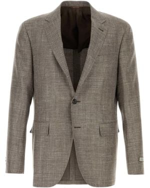 Canali Single-Breasted Blazer - Brown