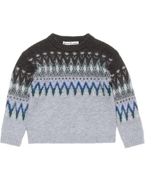 Acne Studios Crewneck Knitted Top - Grey