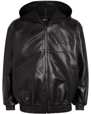 Amiri Leather Zip Jacket - Black