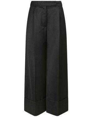 Simone Rocha Cropped Wide-Leg Pants - Black