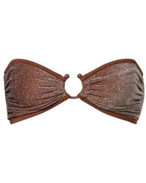 Johanna Ortiz Strapless Bikini Top - Brown