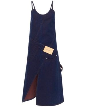 JW Anderson Denim Panelled Midi Dress - Blue