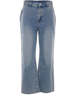DUNST Straight Wide-Leg Jeans - Blue