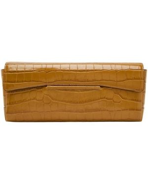 TOTEME Crocodile-Embossed Leather Clutch - Natural