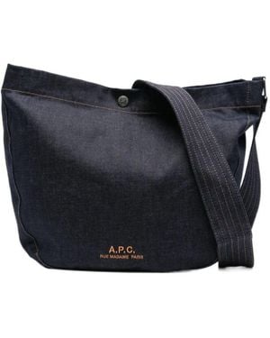 A.P.C. Journal Satchel Bag - Blue
