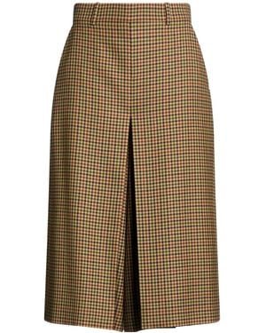 Saint Laurent Multicoloured Wool Wideleg Trousers - Green
