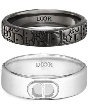 Dior Oblique Ring Set - White