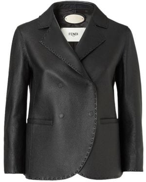 Fendi Deerskin Selleria Jacket - Black