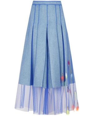 Maison Margiela Embellished Layered Skirt - Blue