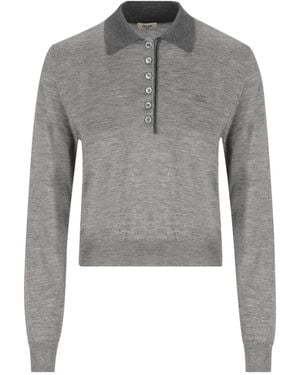Celine Polo Jumper - Grey