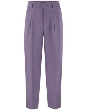 Pt Pantaloni Pt Torino Daisy Pressed Crease Pants - Purple