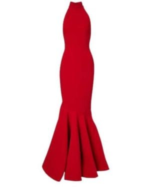 Solace London Kerra Halterneck Gown - Red