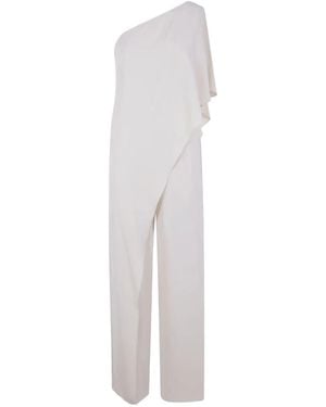 Ralph Lauren Lauren April One-Shoulder Jumpsuit - White