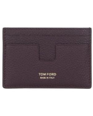 Tom Ford Logo Printed Cardholder - Purple