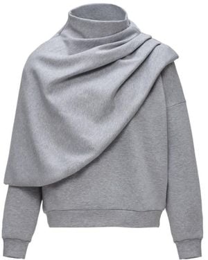 Magda Butrym Draped Panel Sweatshirt - Grey