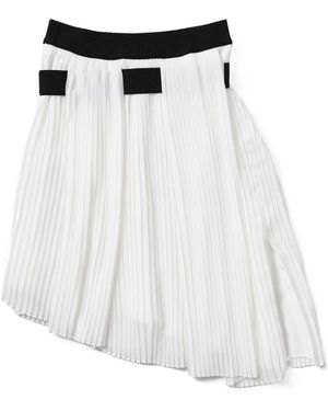 Givenchy Two-Color Pleated Skirt - White