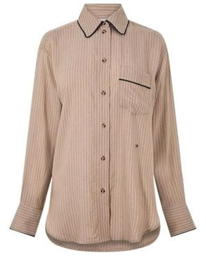 Victoria Beckham Piping Pyjama Shirt - Natural