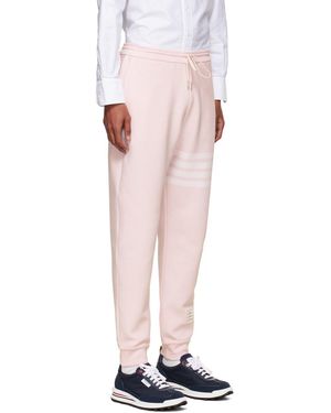 Thom Browne Ottoman Rib 4-Bar Stripe Track Trousers - Pink