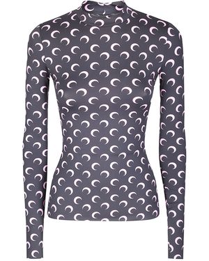Marine Serre Moon Print Top - Blue