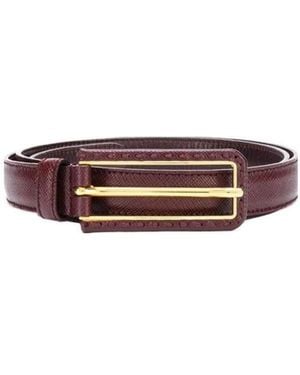 Prada Adjustable Buckled Belt - Brown