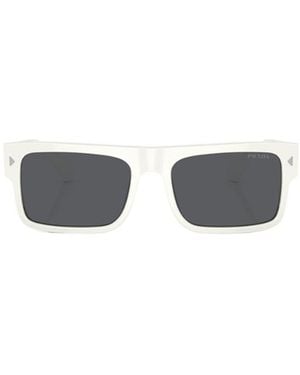 Prada Eyewear Rectangular Frame Sunglasses - White