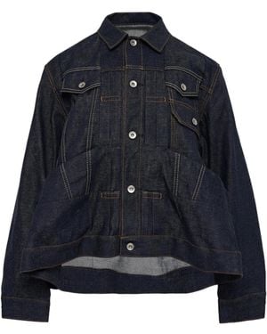 Sacai Pocketed Cotton Jacket - Blue