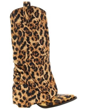 R13 'Mid Cowboy' Boots - White