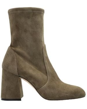 Stuart Weitzman Round Toe Ankle Boots - Green