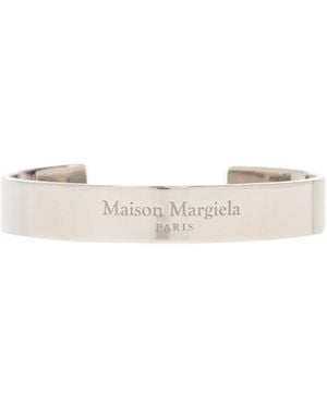 Maison Margiela Logo Engraved Bracelet - White