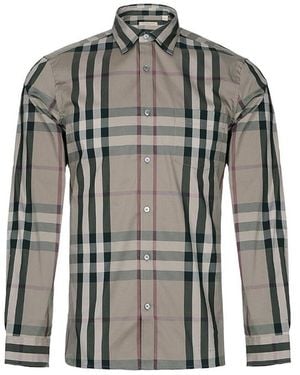 Burberry Buckle Plaid Shirt - Grey