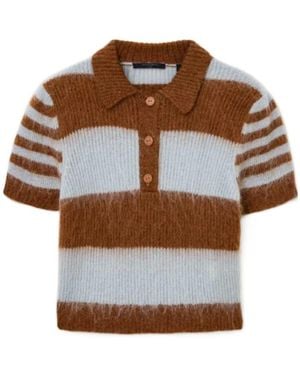 AllSaints Clem Polo T-Shirt - Brown
