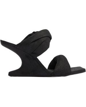 Rick Owens Block Heel Mules - Black