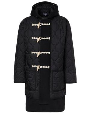 Comme des Garçons Quilted Wool Duffel Coat - Black
