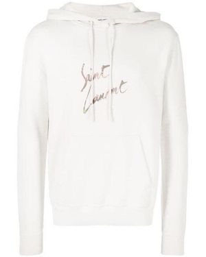 Saint Laurent Animal Print' Hoodie - White